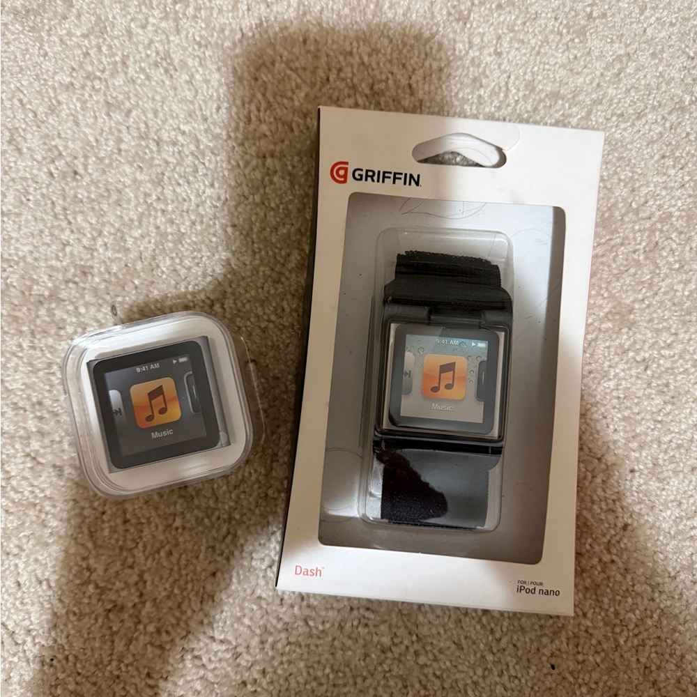 Apple iPod Nano 16GB in Graphite with Griffin Armband Sealed New